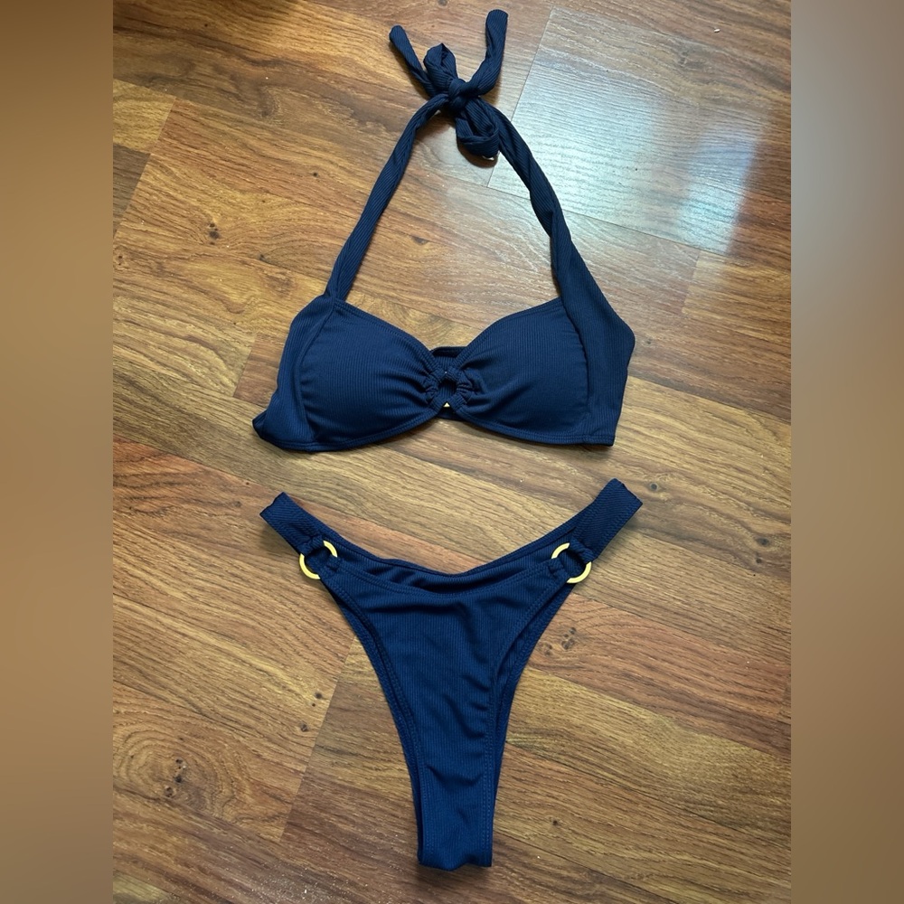 Navy Blue Women's Bikini Set